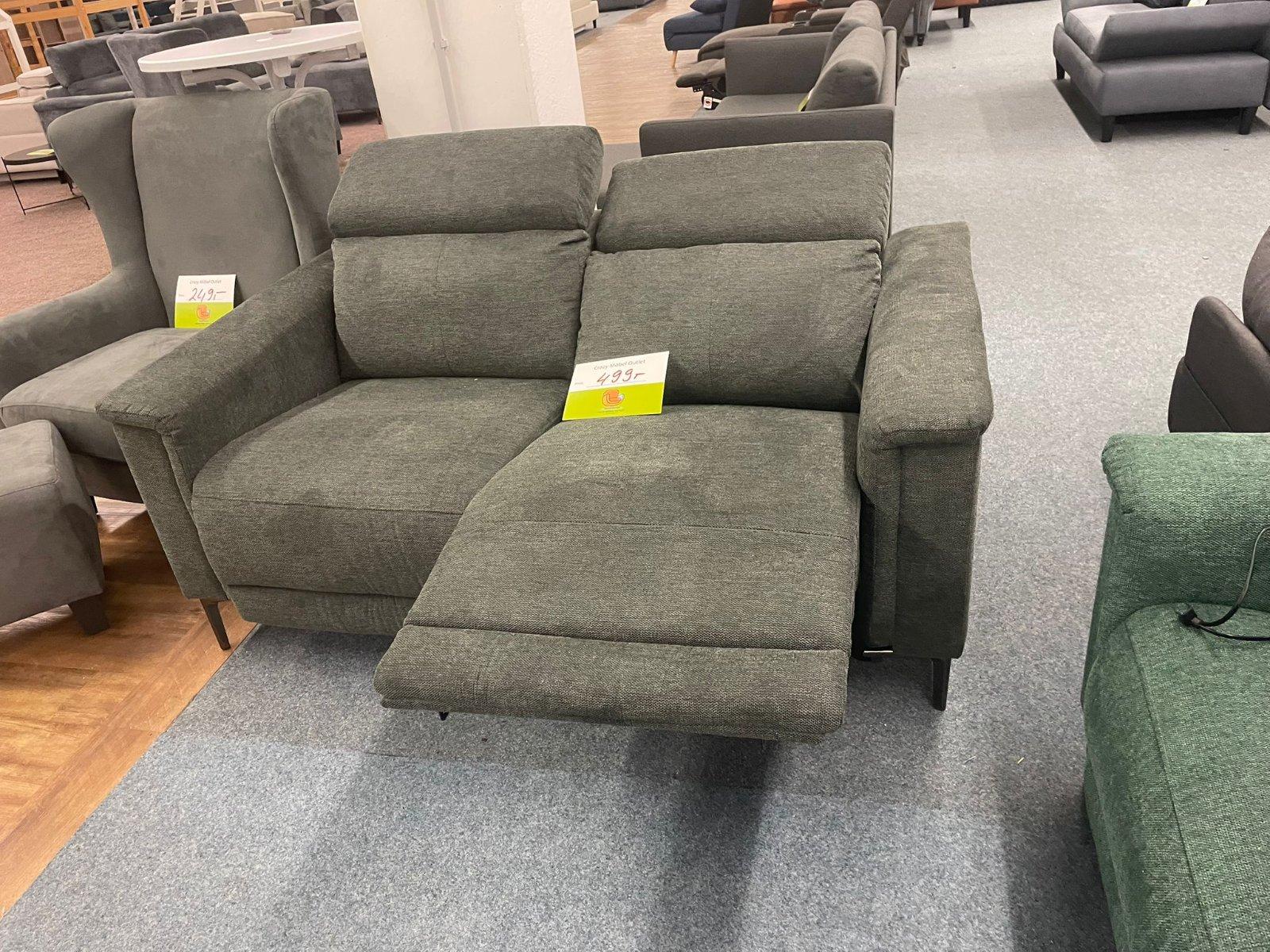 Grau 2-Sitzer Sofa mit Relaxfunktion - Bild 2