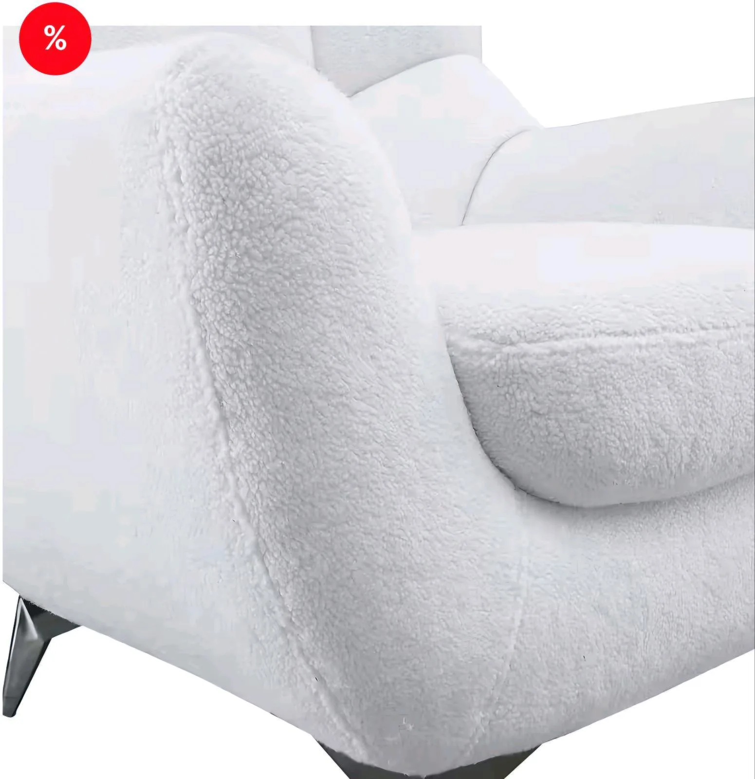 Trendiger Teddy-Stoff Relax-Sessel - Bild 2