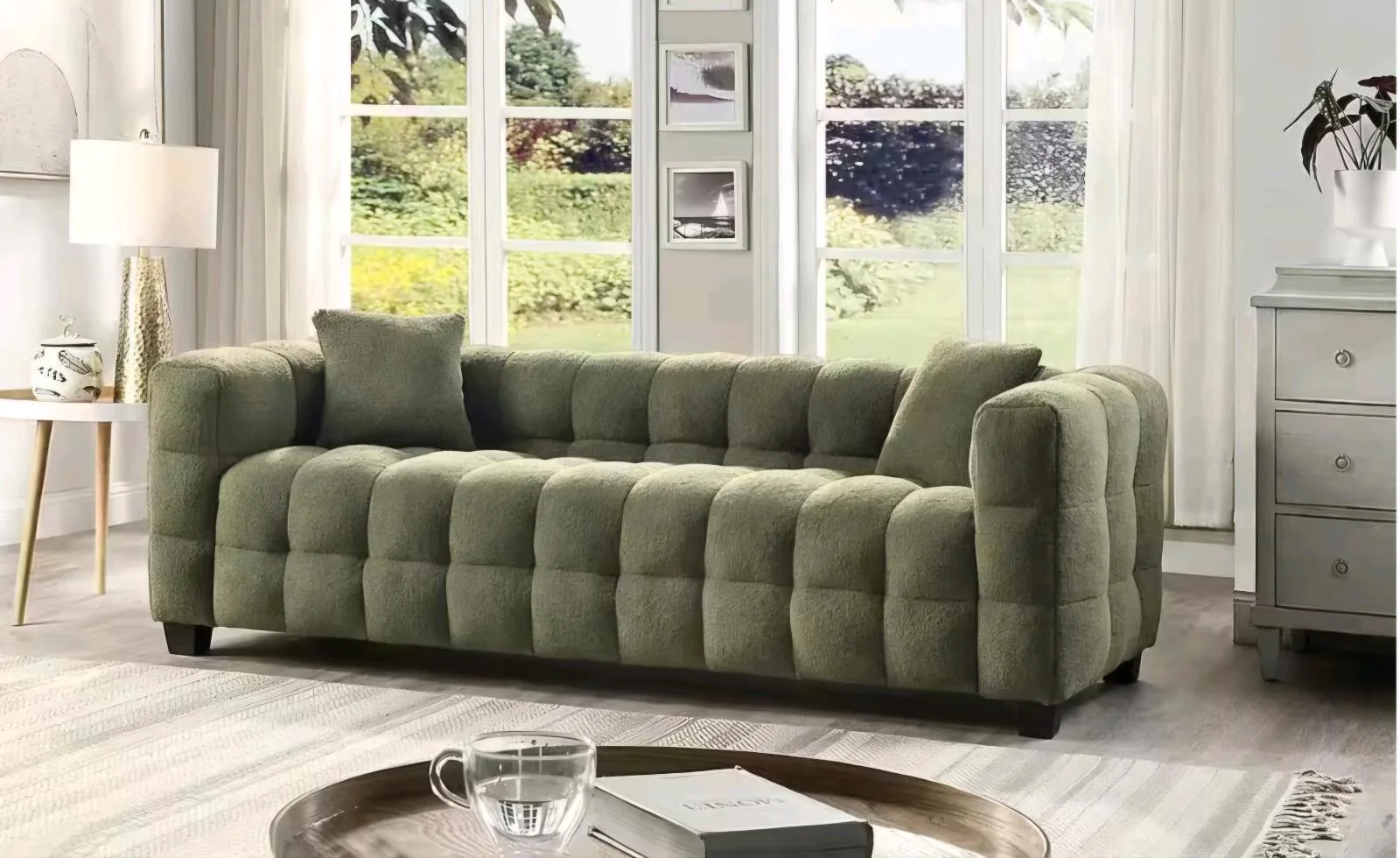 3-Sitzer Sofa Teddystoff für nur 299€