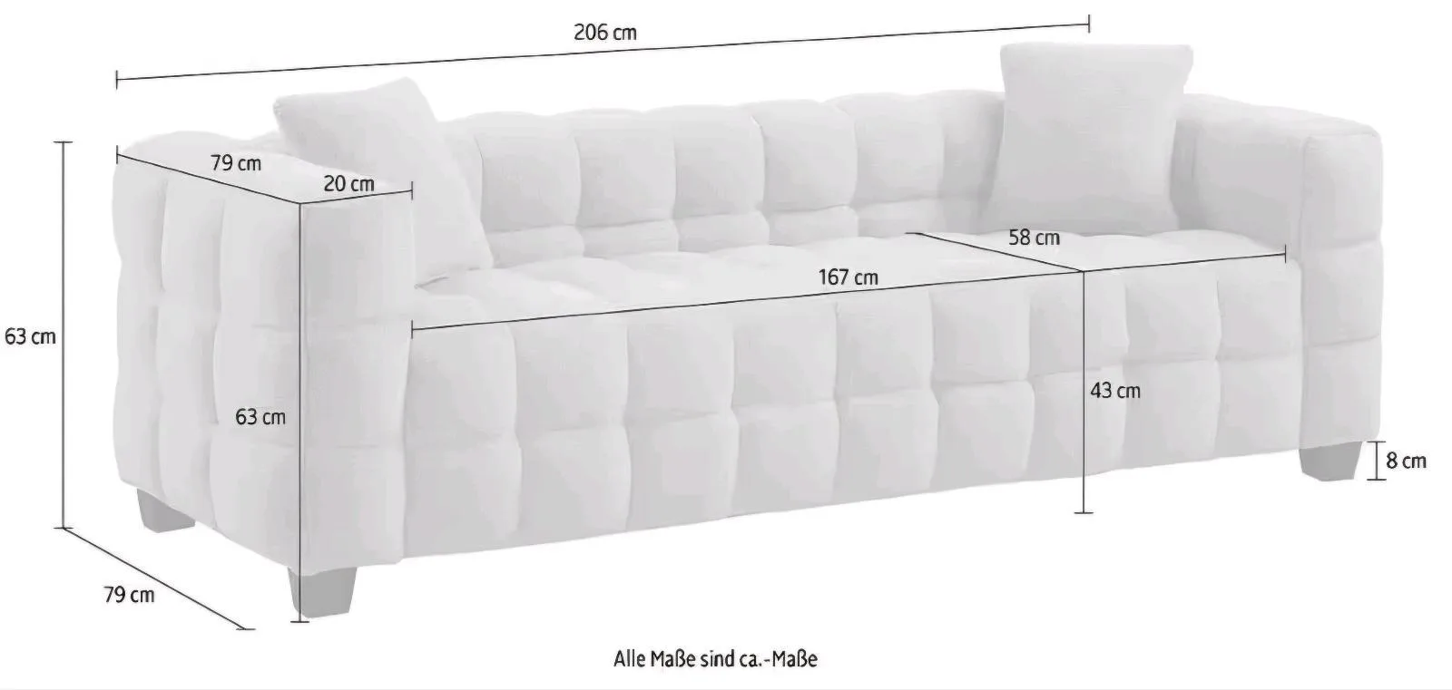 3-Sitzer Sofa Teddystoff für nur 299€ - Bild 4