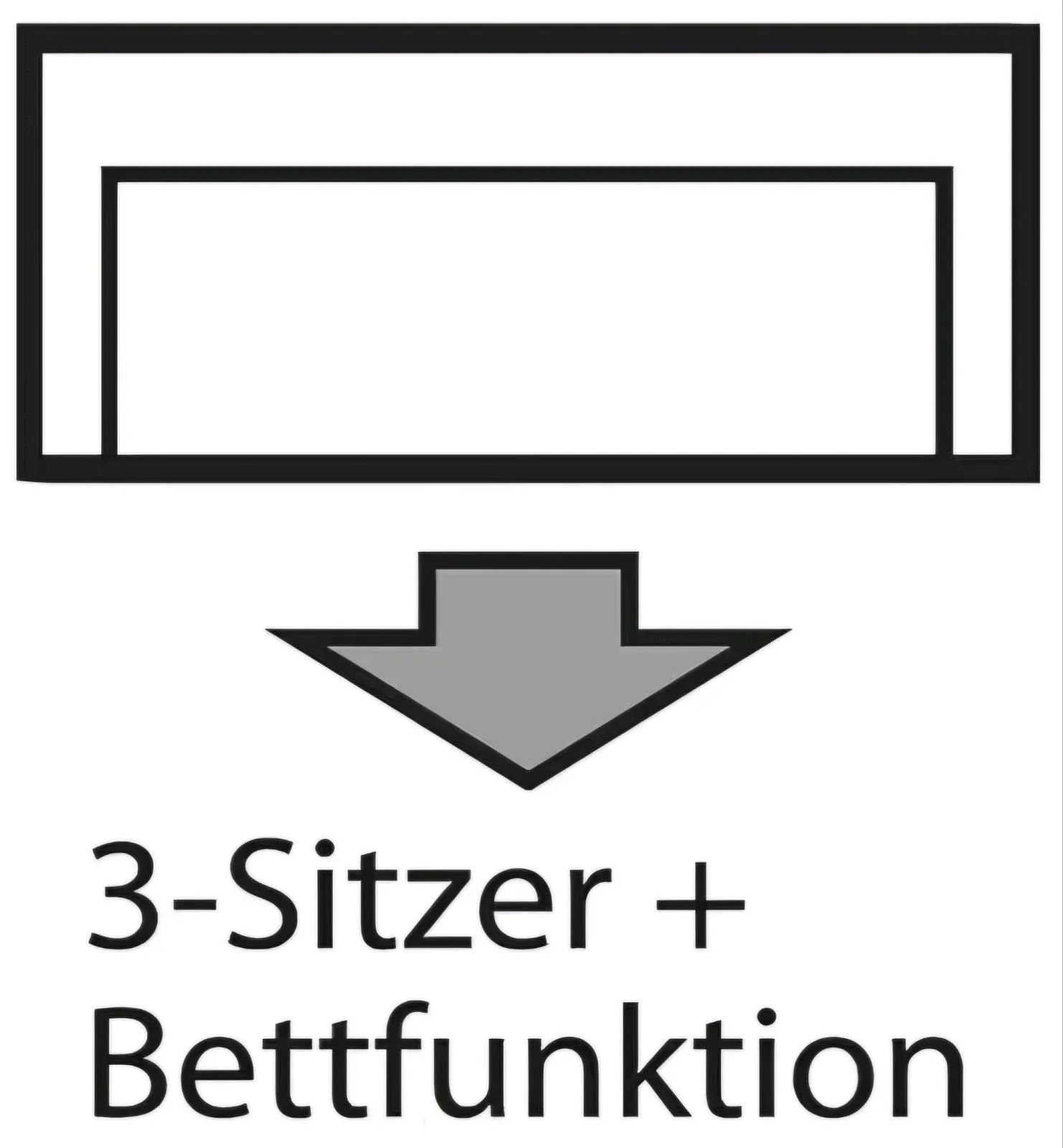 Schlafsofa mit Bettkasten - 3er-Sofa für 599€ - Bild 4