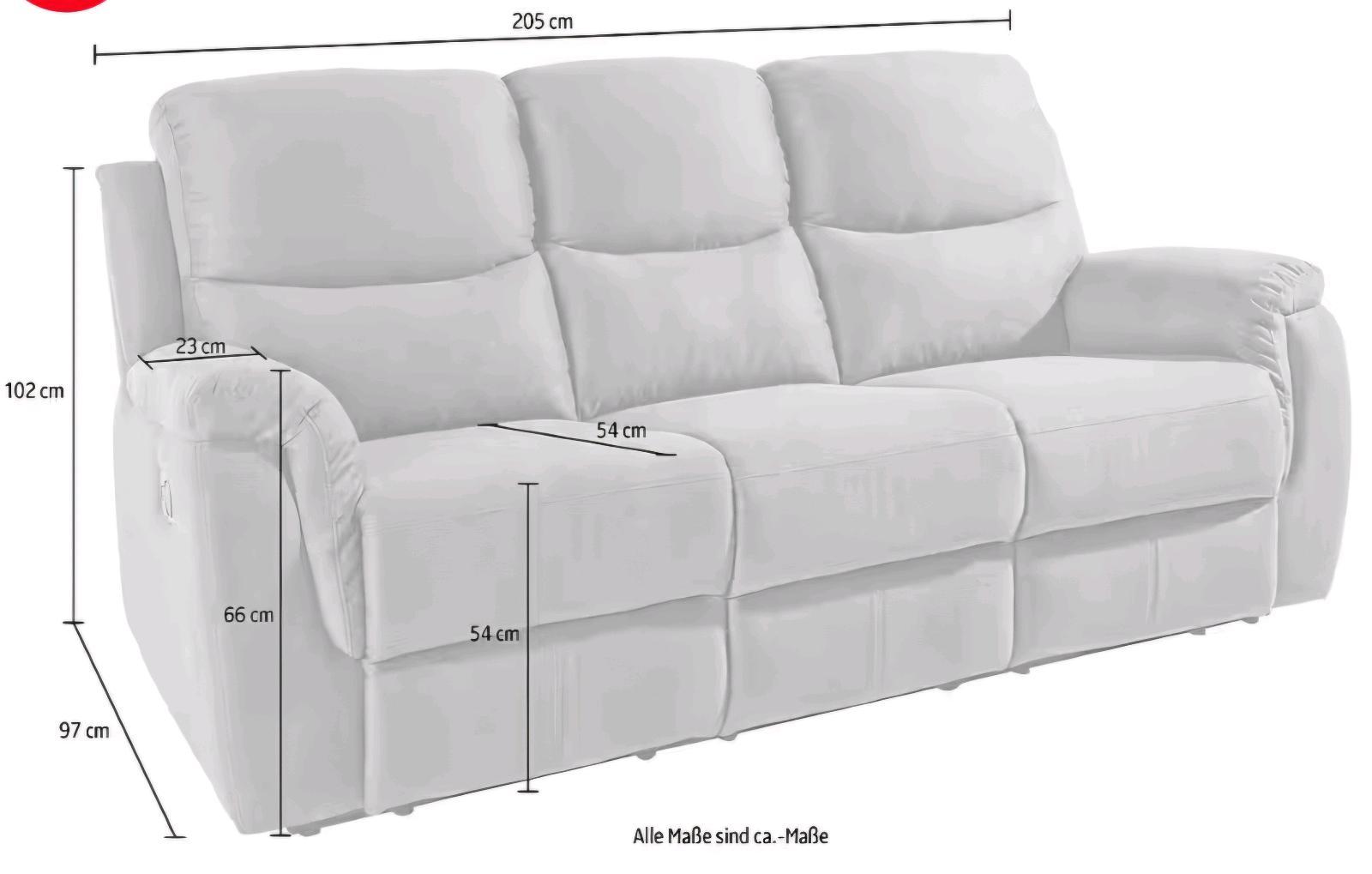 3-Sitzer Sofa mit Relaxfunktion - Bild 3