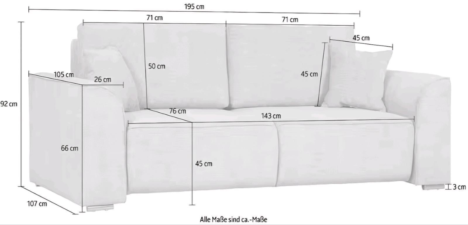 Stylisches 2-Sitzer Sofa für 499€ - Bild 4