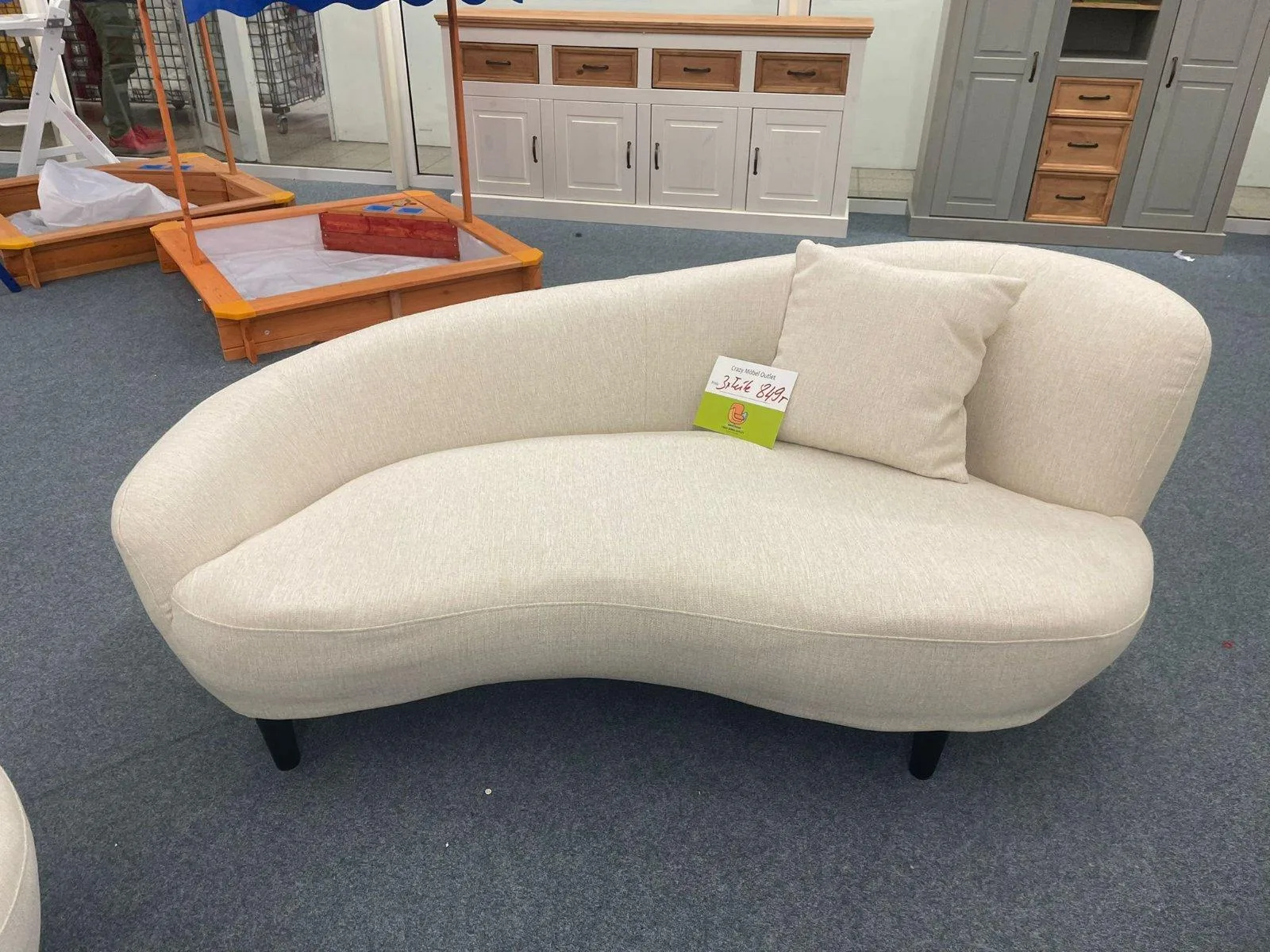 Creme 2+2+1 Sofaset mit Kissen - Bild 4