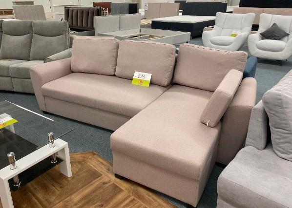 Rosa Ecksofa mit Schlaffunktion & Bettkasten - Bild 2