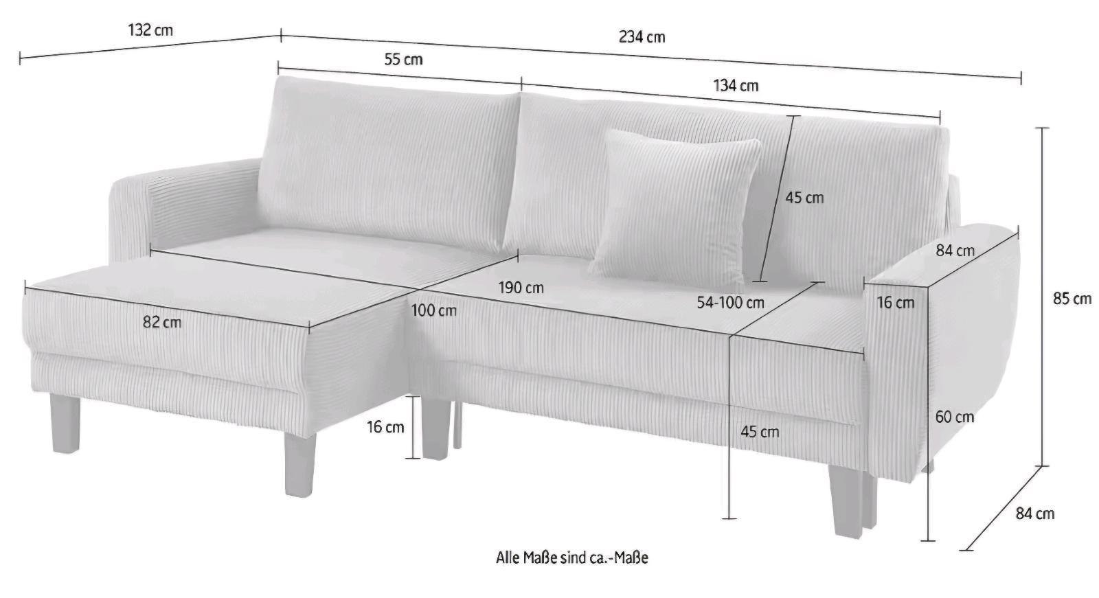 Ecksofa L-Form mit Bettfunktion - Bild 3