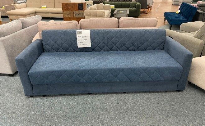 Blaues Schlafsofa mit Schlaffunktion - 299€