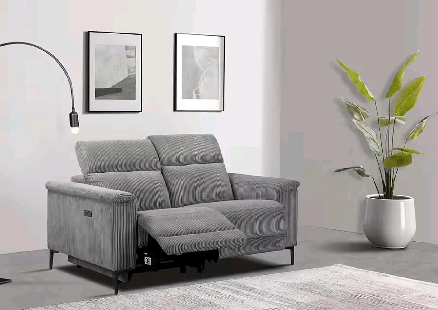 2-Sitzer Cord-Sofa mit Relaxfunktion