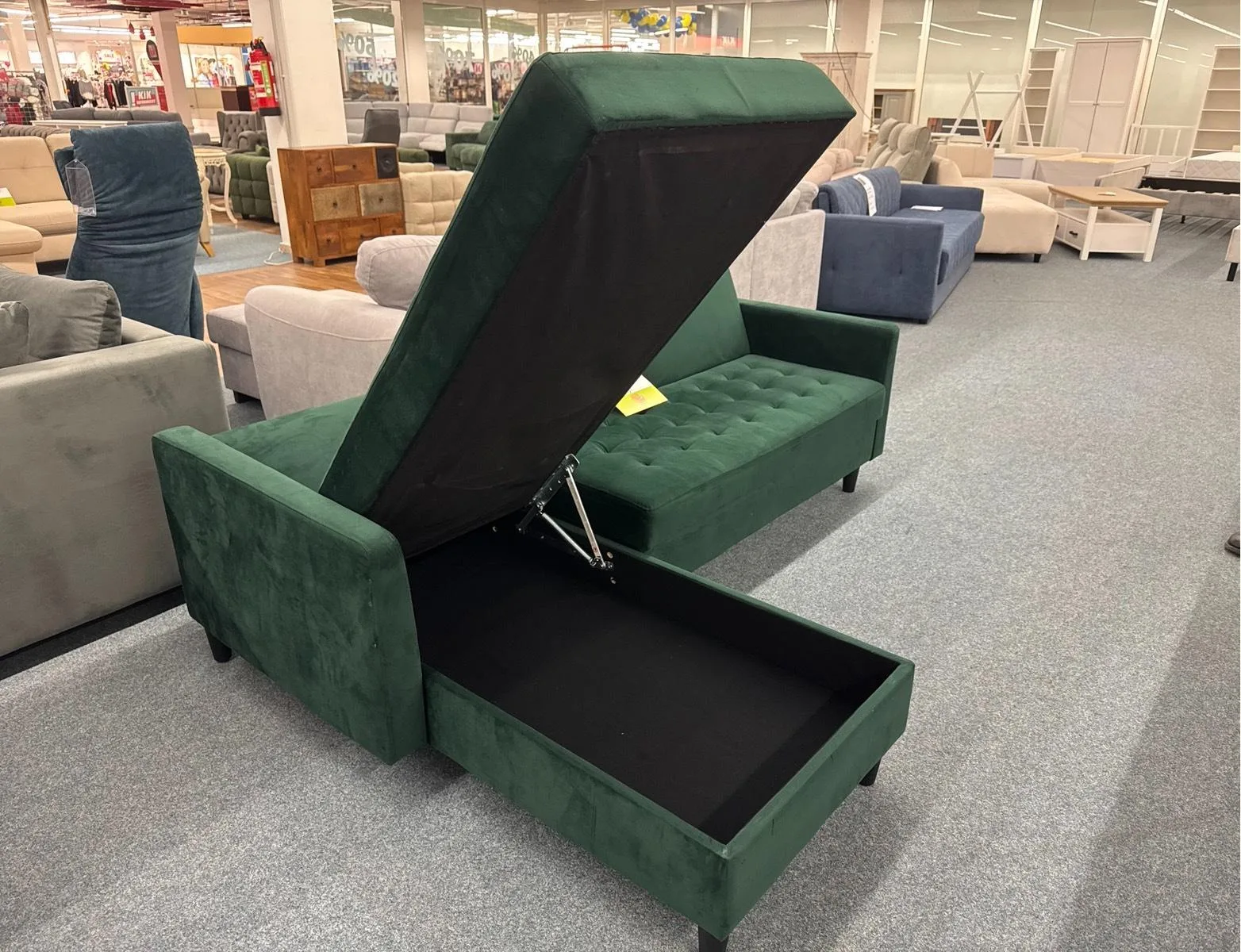 Ecksofa Grün mit Bettfunktion & Bettkasten - Bild 3