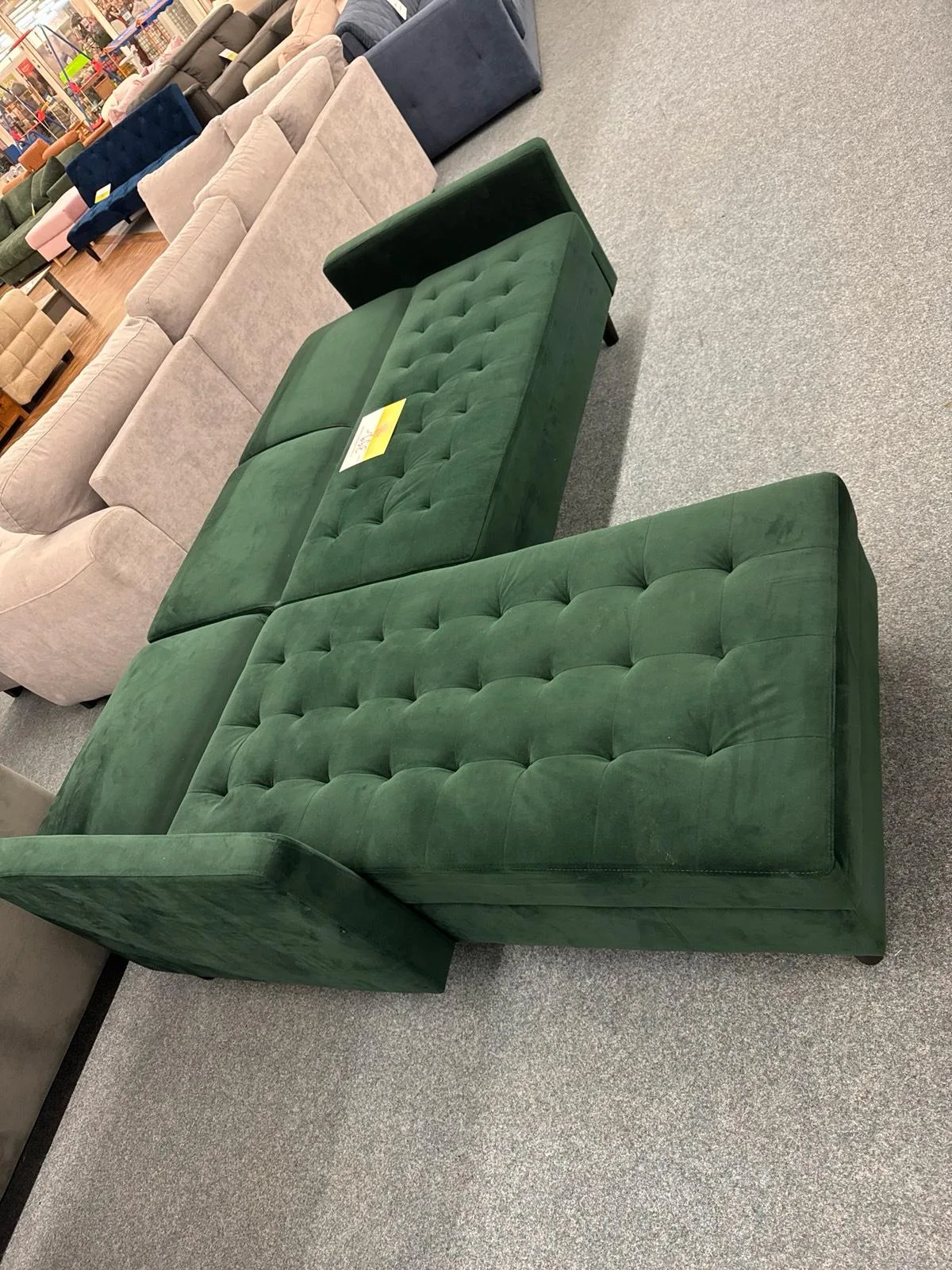 Ecksofa Grün mit Bettfunktion & Bettkasten - Bild 4