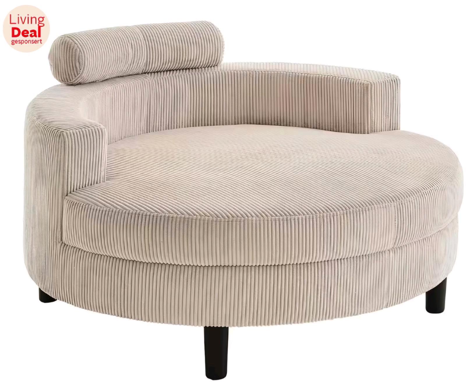 XXL Rundsessel mit Stauraumhocker - Bild 3