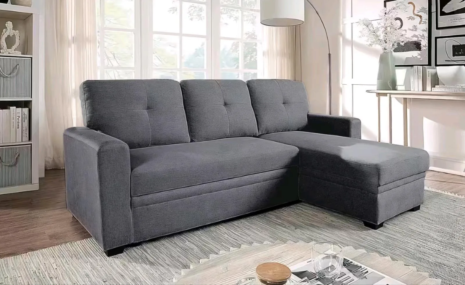 Schlafsofa L-Form mit Bettfunktion