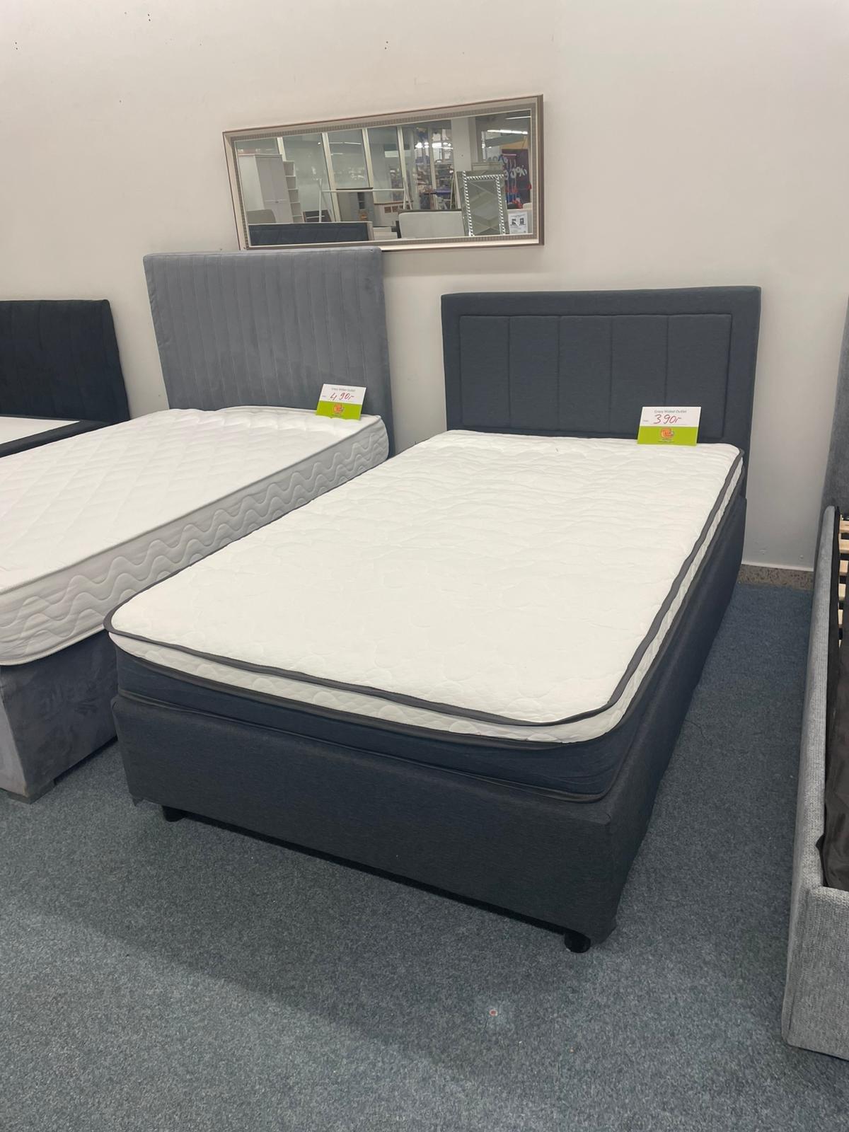 Boxspringbett 120x200 cm - Anthrazit mit Matratze - Bild 2
