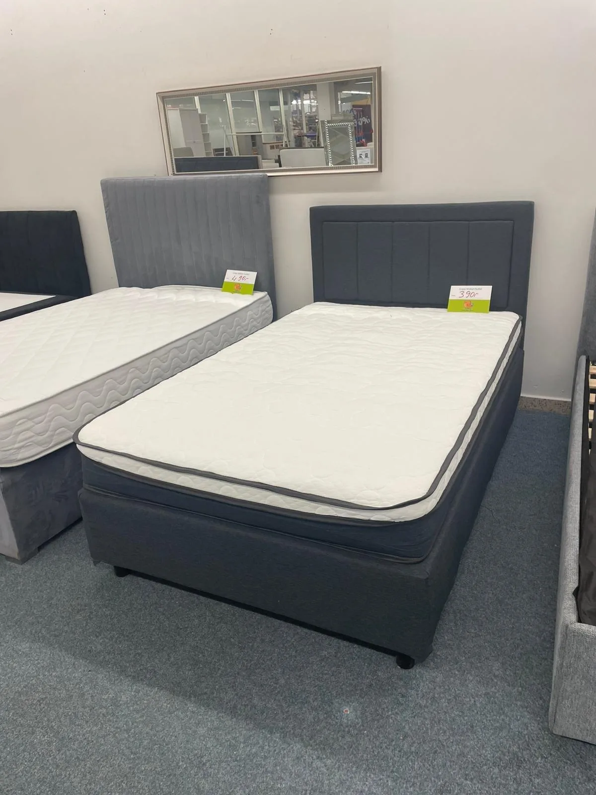 Boxspringbett 120x200 cm - Anthrazit mit Matratze - Bild 2
