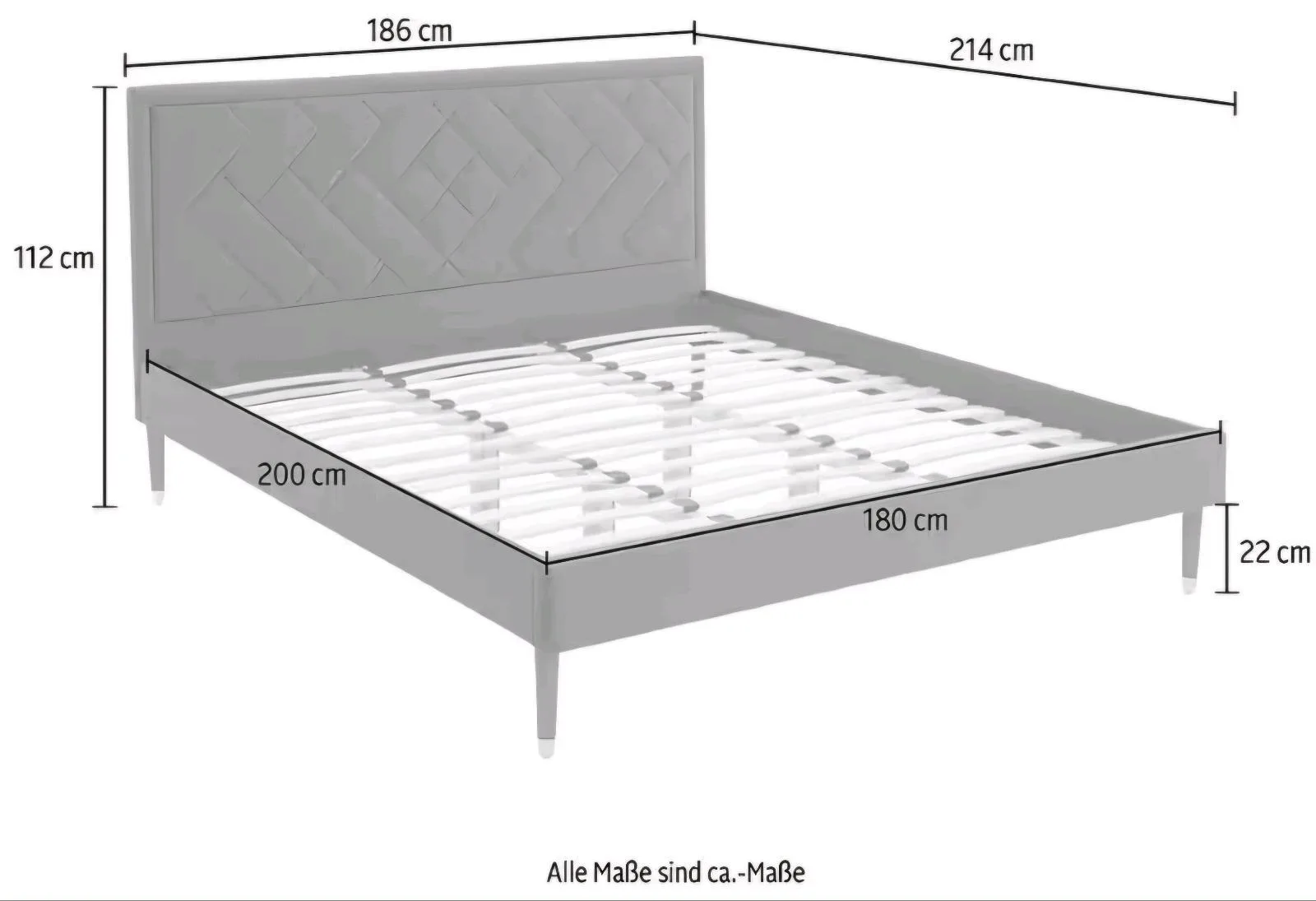 Polsterbett 140x200 cm für 199€ - Bild 4