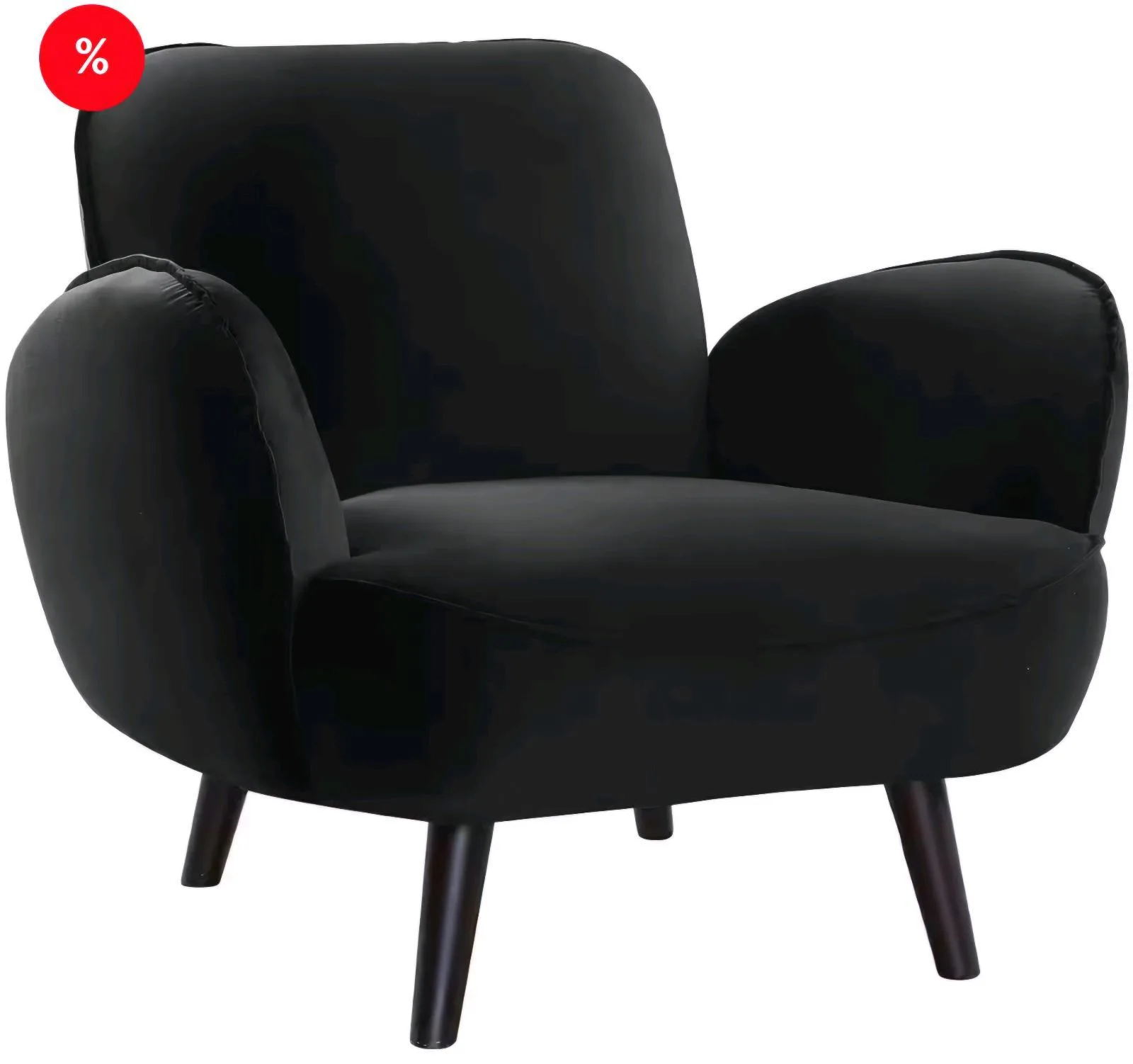 Schwarzer Samt-Sessel für 159 € - Bild 2