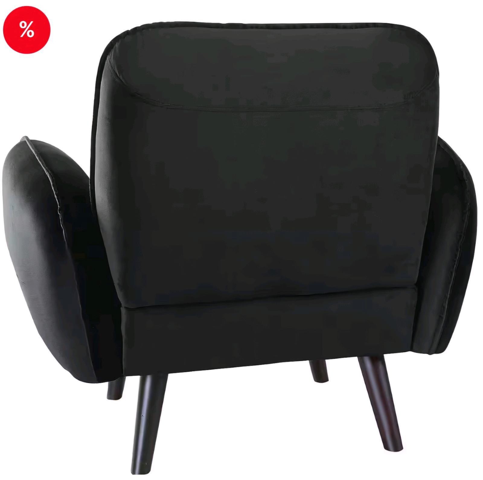 Schwarzer Samt-Sessel für 159 € - Bild 3