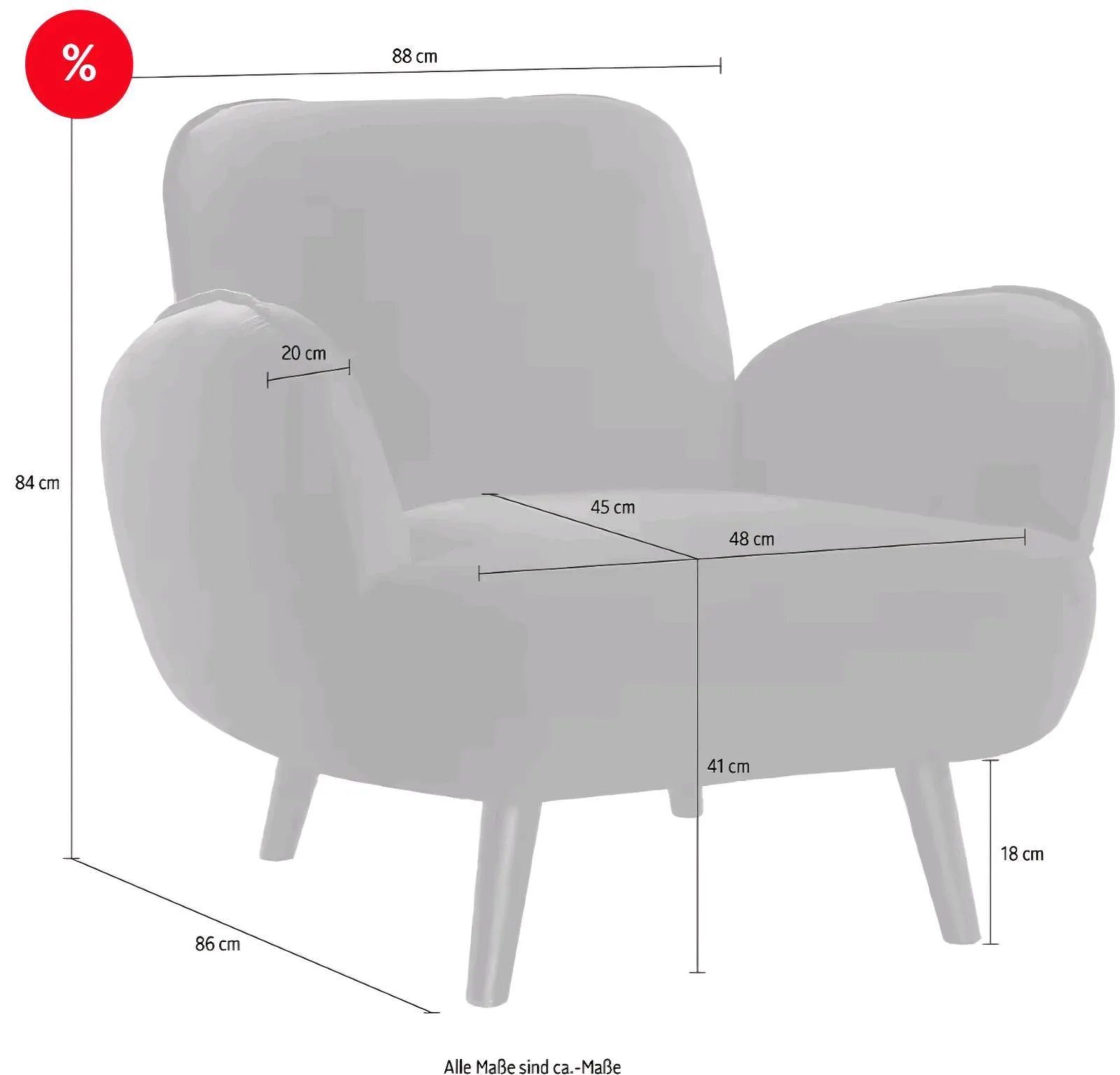 Schwarzer Samt-Sessel für 159 € - Bild 4