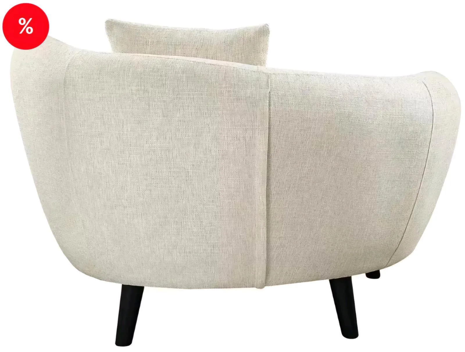 Loungesessel aus Strukturstoff mit Zierkissen - Bild 4