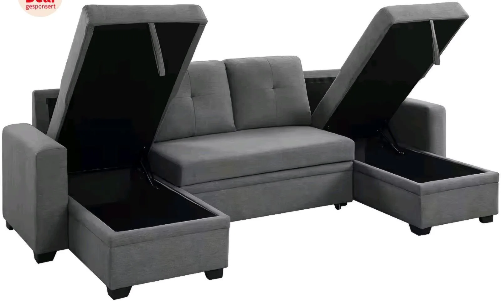 Wohnlandschaft U-Form mit Bettfunktion - Bild 4