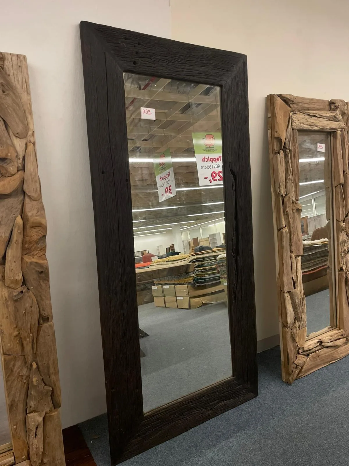 Designerspiegel aus Akazie Massivholz, 200x95 cm - Bild 2