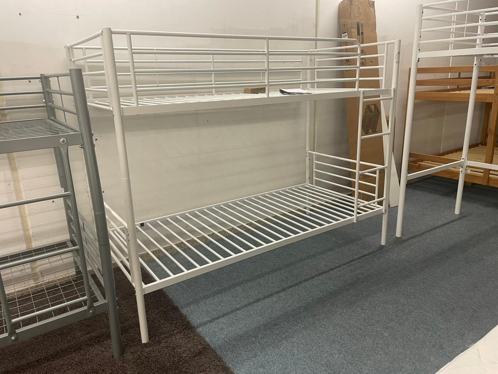 Metall-Etagenbett 90x200, teilbar, weiß - Bild 2