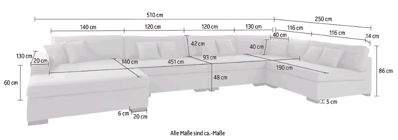 XXL U-Form Wohnlandschaft für 2099€ - Bild 3