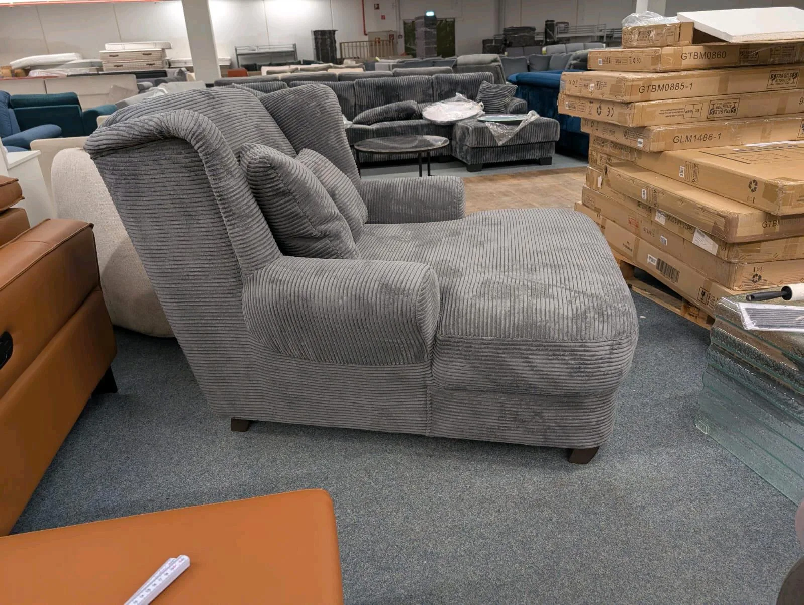 BIG Sessel Cord Lounge Relax in Anthrazit