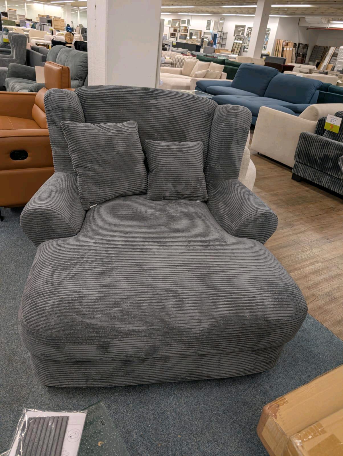 BIG Sessel Cord Lounge Relax in Anthrazit - Bild 2