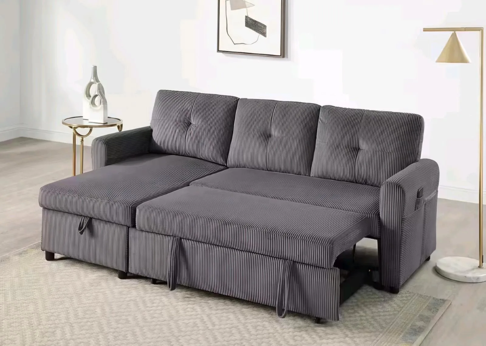 Schlafsofa L-Form mit Stauraum für 359€
