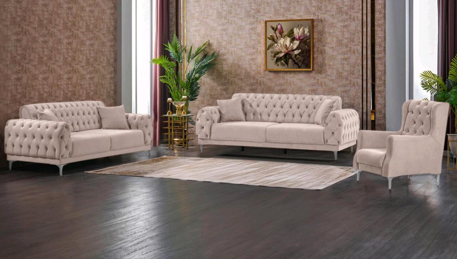 Chesterfield Sofa-Garnitur 3/2/1-er für 1.649€