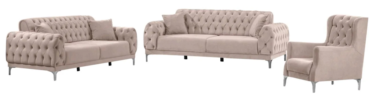Chesterfield Sofa-Garnitur 3/2/1-er für 1.649€ - Bild 2