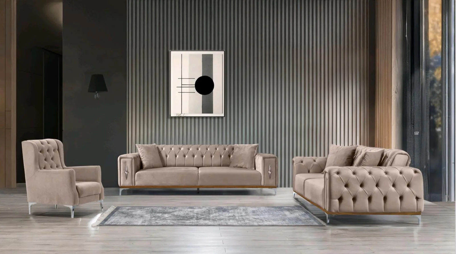 Chesterfield Sofa-Garnitur 3-2-1 für 1.649€