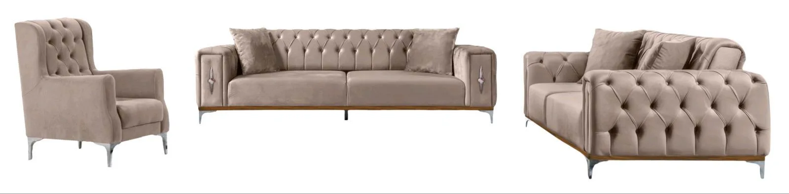 Chesterfield Sofa-Garnitur 3-2-1 für 1.649€ - Bild 3